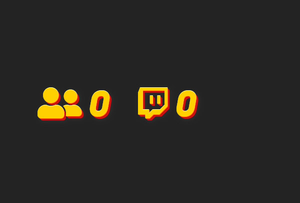 Twitch фолловеры + зрители с иконкой