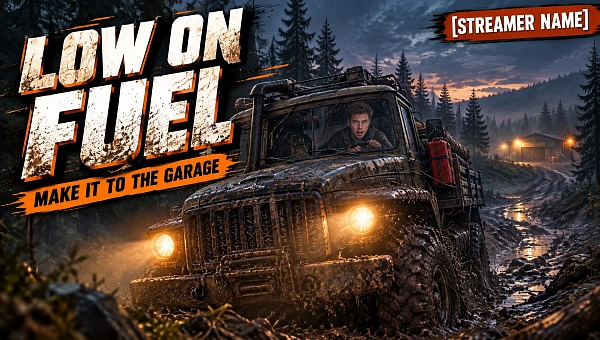 Обложка стрима MudRunner на закате