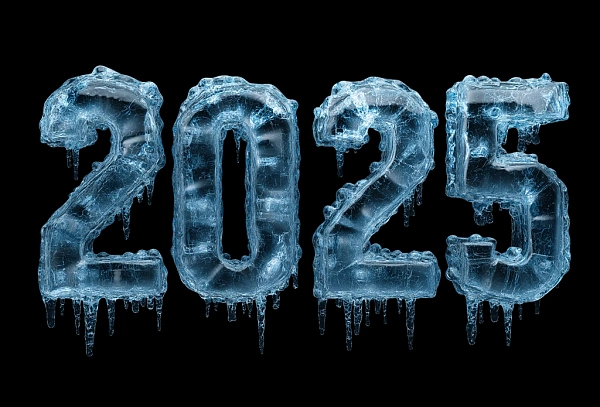 Цифры 2025 изо льда