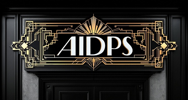 Art deco-inspired door sign for aidps