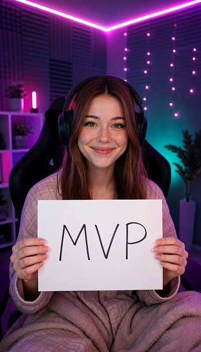  Персонаж с табличкой «MVP» — статичное видео без звука