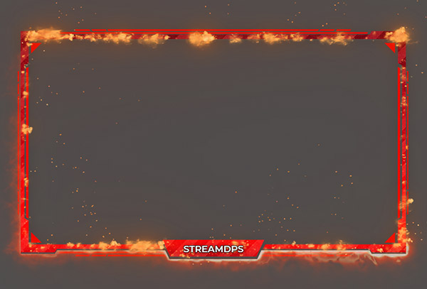 Рамка для вебки S26 burning 16:9 stream overlay (2k)