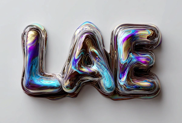 Иррактивный объемный текст LOVE