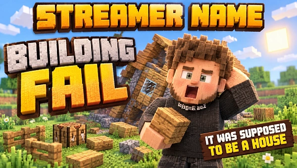 Обложка для стрима Minecraft с талисманом