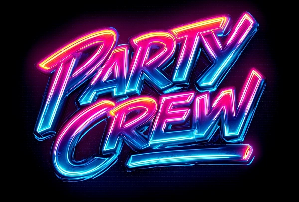 Неоновый стиль Party Crew