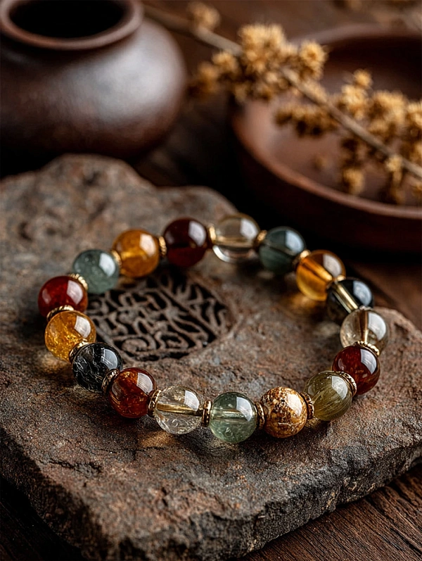 Элегантный браслет из натуральных камней