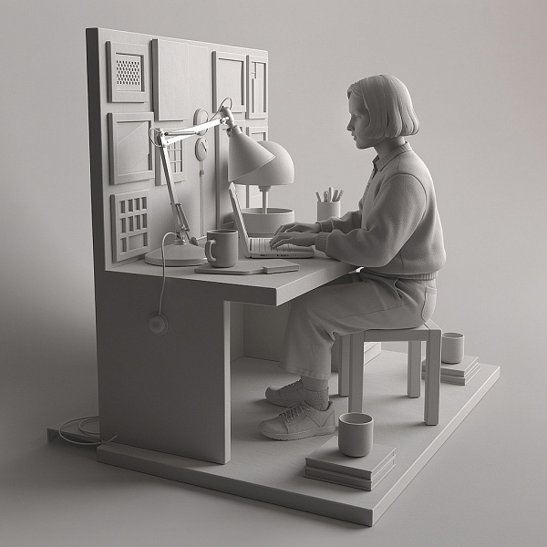 Модель рабочего места в 3D