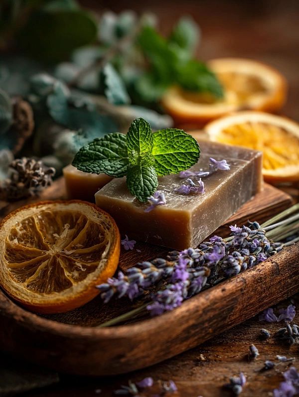 Натуральное мыло с травами и цитрусами