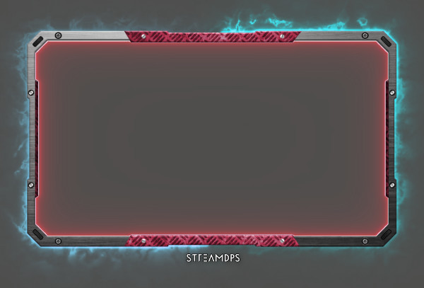 S36 brushed metal neon 16:9 frame