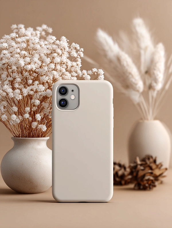 Минималистичный чехол для телефона в пастельных тонах