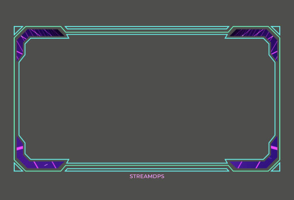 Рамка для вебки Retro futuristic 16:9 frame