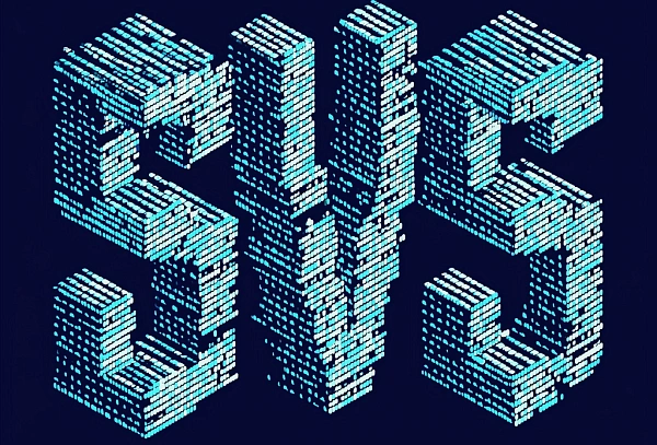 3D цифровой дизайн с текстом SVS