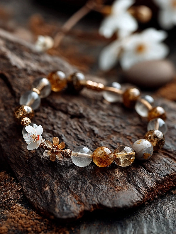 Элегантный браслет из природных камней