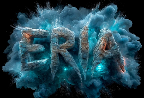 Энергетический 3D текстовый эффект ERIA