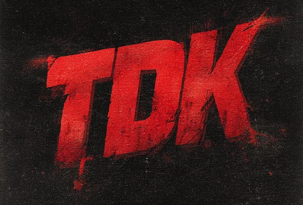 Эффектный красный текст TDK