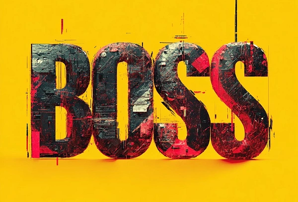 Смелый дизайн слова BOSS