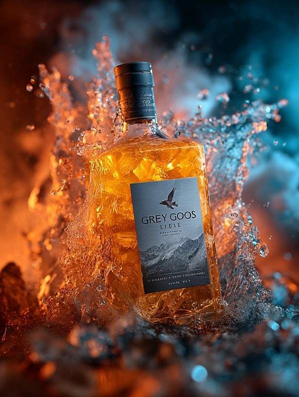 Элегантная бутылка напитка с водой