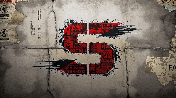 Gritty counter-strike inspired logo design for the letter s