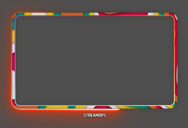 Рамка для вебки S27 Colorful neon 16:9 frame