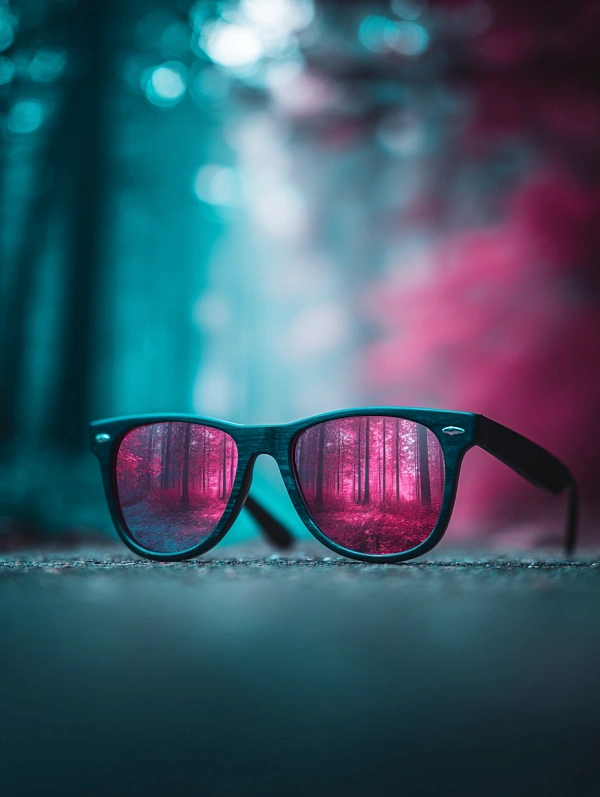 Стильные очки с отражением леса