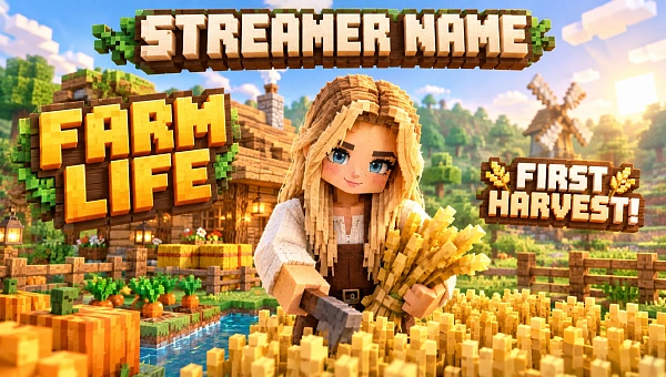 Уютный шаблон фермы Minecraft
