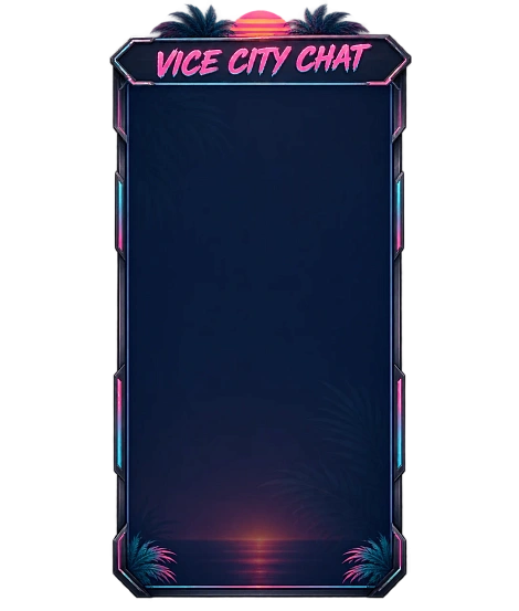 Вертикальная рамка чата Vice City