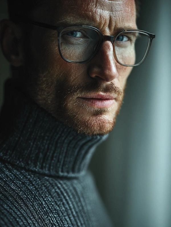 Стильный мужчина в очках