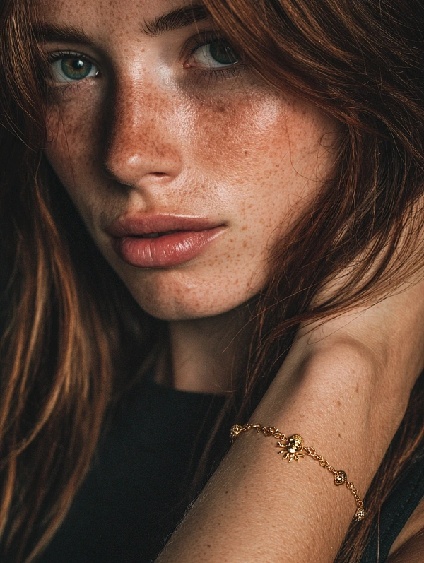 Портрет с изящным золотым браслетом