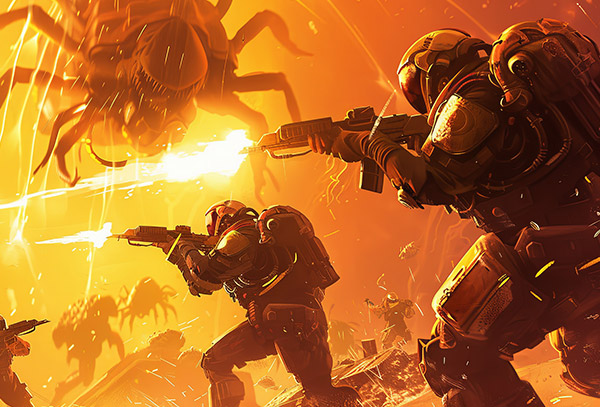 Превью для Youtube на тему  Helldivers