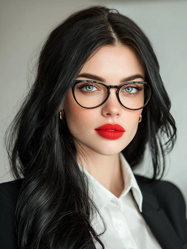 Стильный портрет женщины в очках