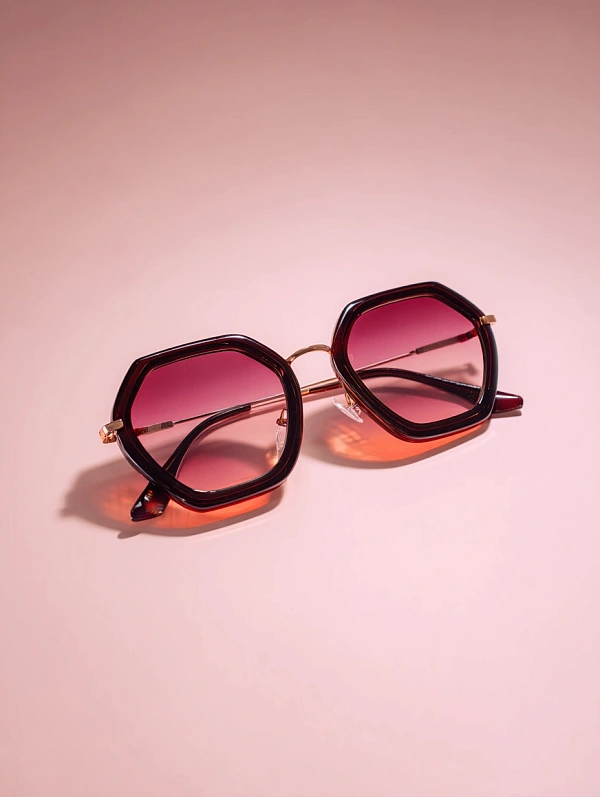 Солнцезащитные очки с бордовой оправой