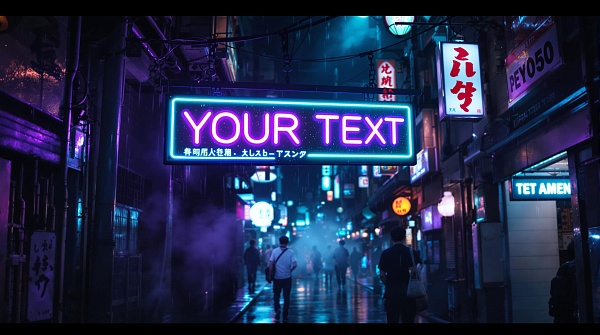 Neon dreams in a tokyo alley