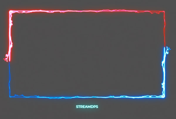 Рамка для вебки Neon 2 16:9 red and blue