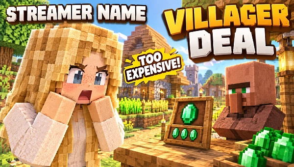 Обложка сделки Minecraft с мягким маскотом