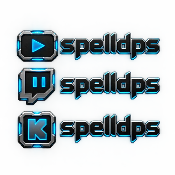 Вертикальный стек социальных тегов YouTube Twitch Kick