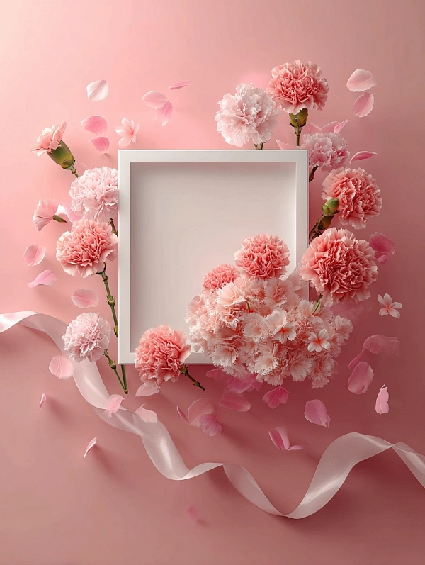 Нежный цветочный фон с рамкой