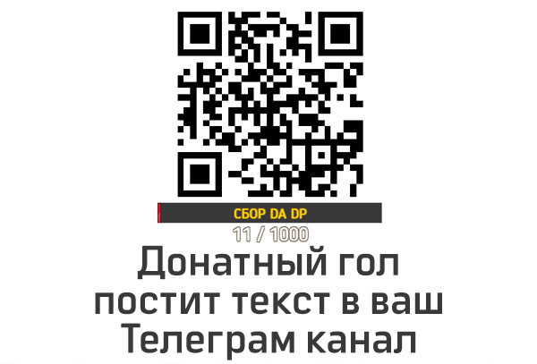 Донатный гол постит текст в ваш Телеграм канал