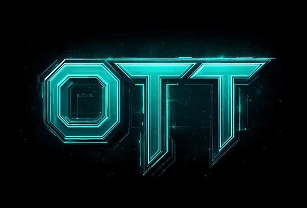 Неоновый футуристический текст OTT