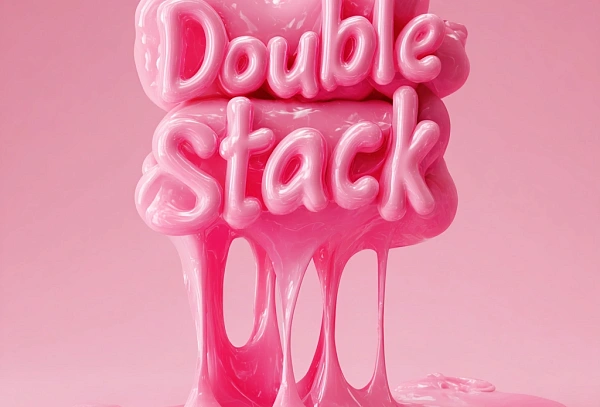Розовый жидкий 3D текст