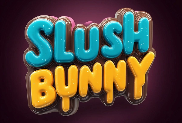Объемный яркий текст Slush Bunny
