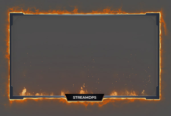 Рамка для вебки S26 burning 16:9 stream overlay (2k)