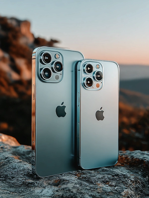 Современные смартфоны Apple на природе