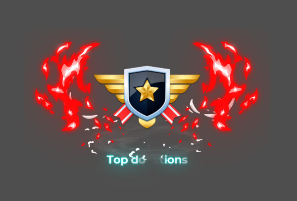  Top 3 donators / chat users
