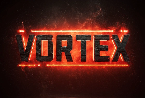 Яркий текстовый эффект Vortex
