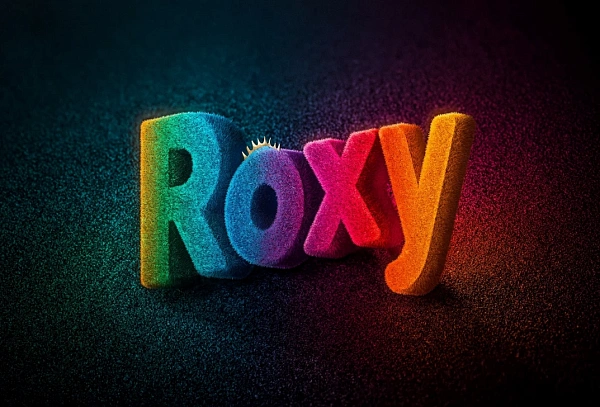 Цветной текстовый 3D эффект Roxy