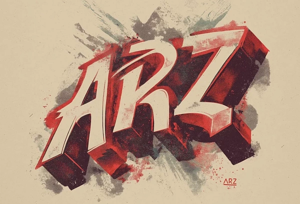 Граффити стиль надписи ARZ