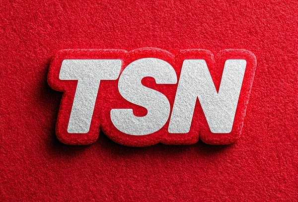 Логотип TSN на красном фоне