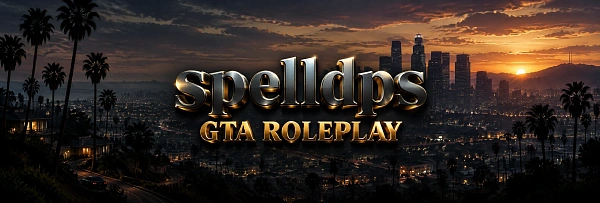 Широкий баннер GTA 5 RP на закате