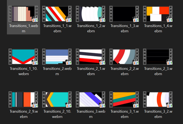  OBS Stingers pack (80 webm files)