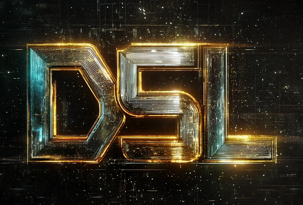 Футуристический 3D дизайн письма DSL